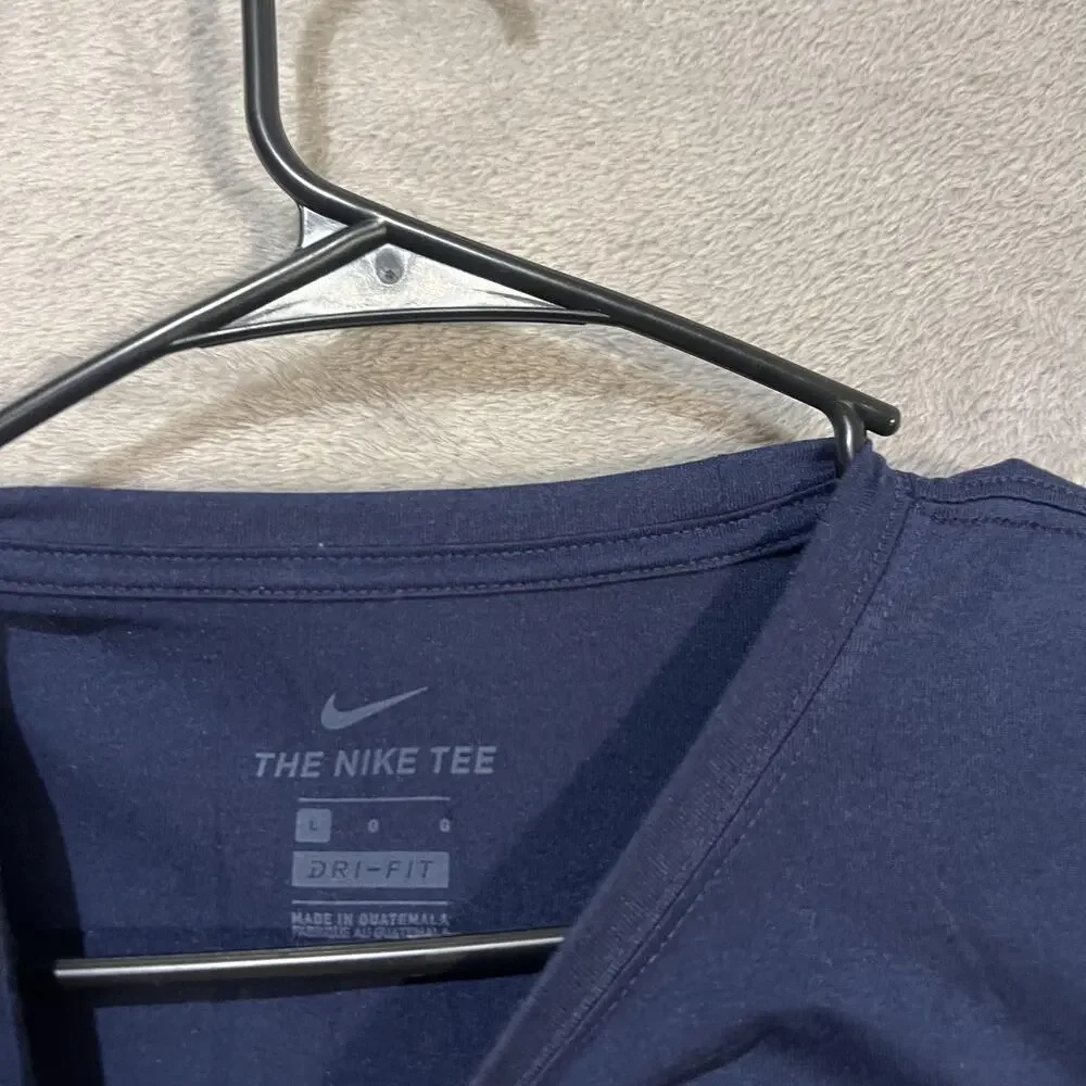 Boston Red Sox Shirt Mens Large Blue MLB Baseball Nike Dri Fit Tee Performance - Picture 3 of 7
